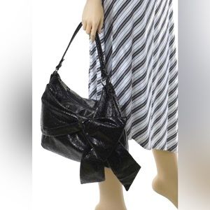 Simply Vera VERA WANG BNWOT LUXE BOW Shimmer Fabric Hobo Bag NWOT!